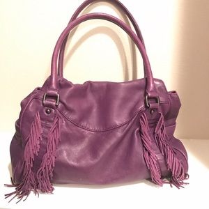 botkier purple fringe handbag